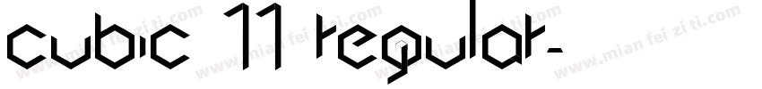 cubic 11 regular字体转换